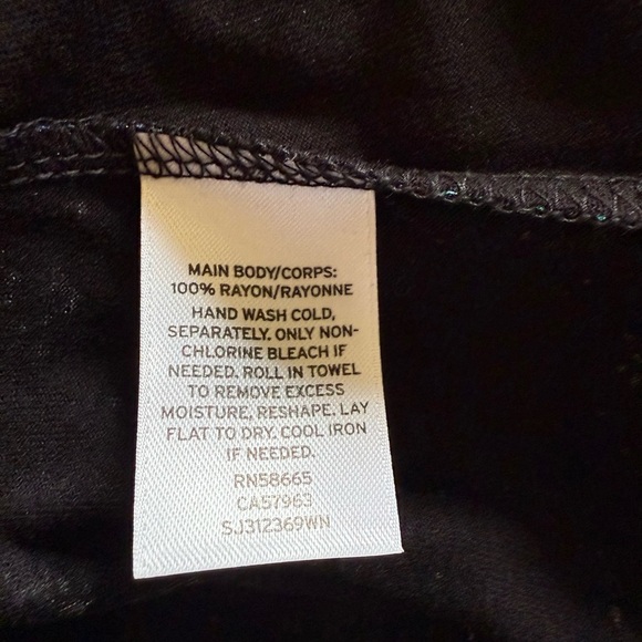 NWOT Sejour Black, Blue, and Purple Long Asymmetrical Tank Top in Size 1X - Picture 5 of 5